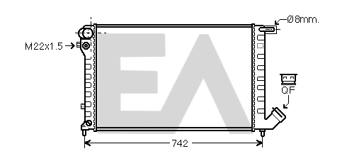 Radiateur, refroidissement du moteur EACLIMA 31R10093