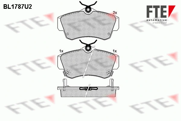 Kit de plaquettes de frein, frein à disque FTE 9010357