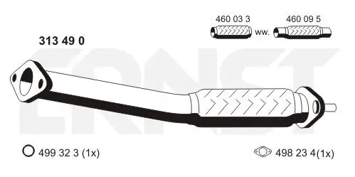 Tuyau d'échappement ERNST 313490