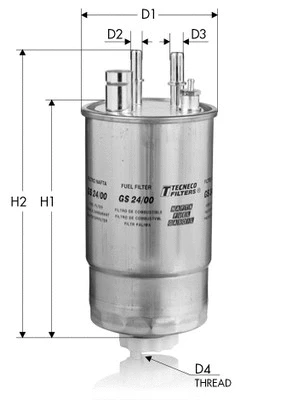 Filtre à carburant TECNECO FILTERS GS24/00