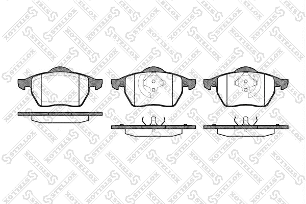 Kit de plaquettes de frein, frein à disque STELLOX 401 020B-SX