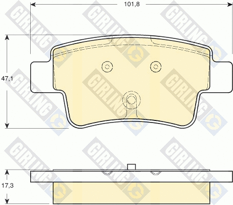 Kit de plaquettes de frein, frein à disque GIRLING 6116564