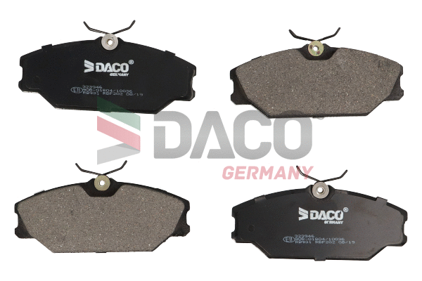 Kit de plaquettes de frein, frein à disque DACO Germany 323946