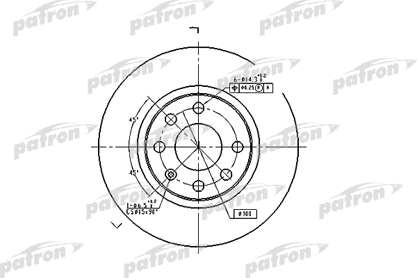 Disque de frein PATRON PBD1625