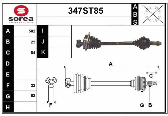 Arbre de transmission STARTCAR 347ST85