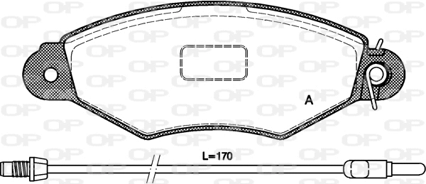 Kit de plaquettes de frein, frein à disque OPEN PARTS BPA0643.01