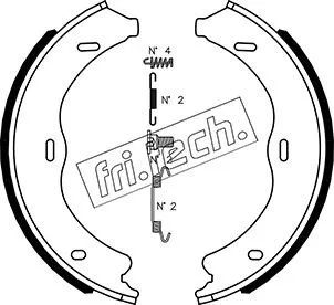 Jeu de mâchoires de frein, frein de stationnement fri.tech. 1052.138K