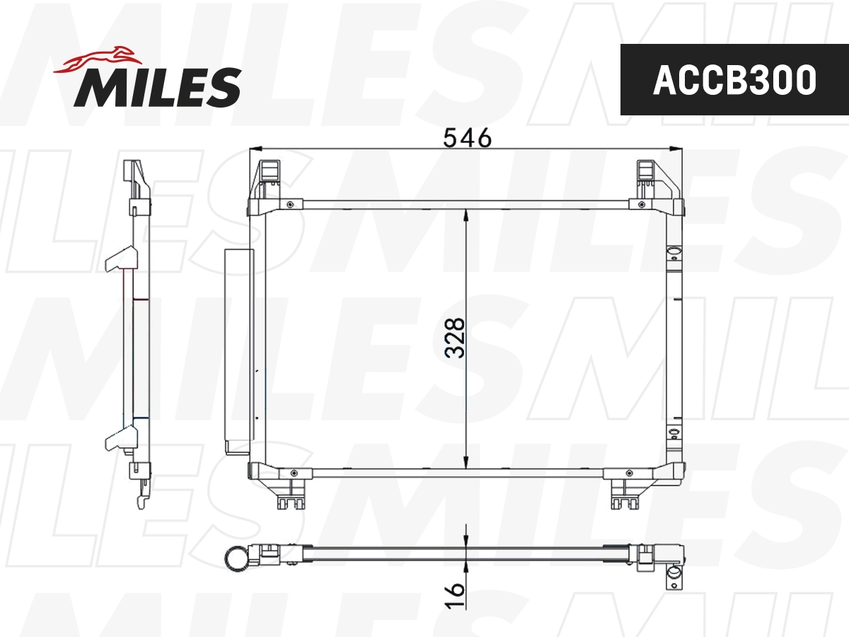 Condenseur, climatisation MILES ACCB300