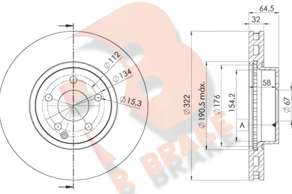 Disque de frein R BRAKE 78RBD25558