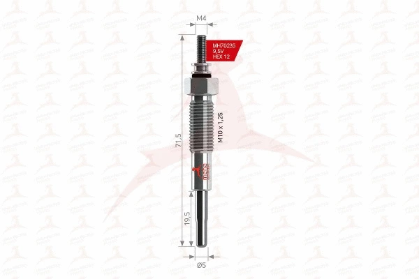 Bougie de préchauffage MEHA AUTOMOTIVE MH70235
