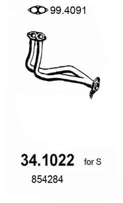 Tuyau d'échappement ASSO 34.1022