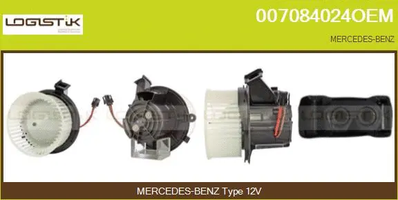 Pulseur d'air habitacle LGK 007084024OEM