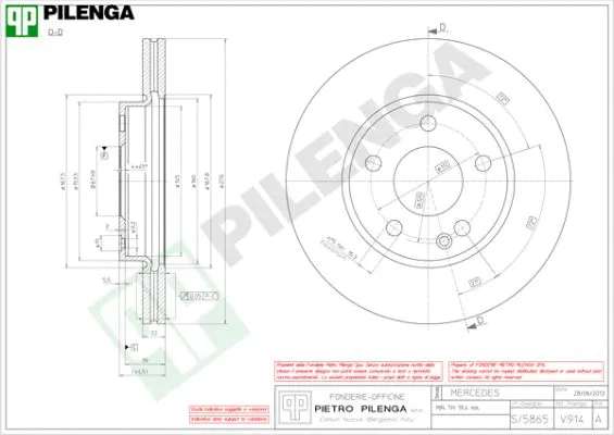 Disque de frein PILENGA V914
