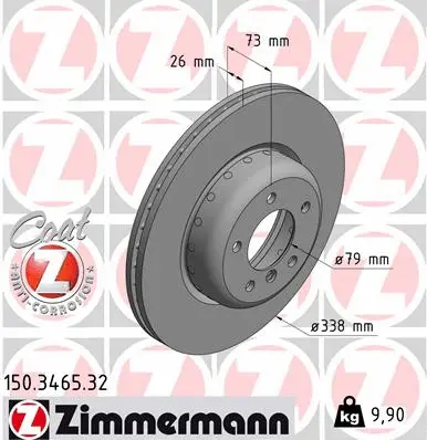 Disque de frein ZIMMERMANN 150.3465.32