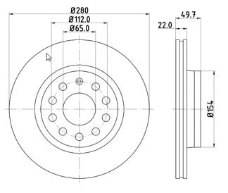 Disque de frein MTR 12108504