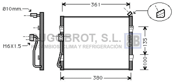 Condenseur, climatisation BUGOBROT 62-HD5090