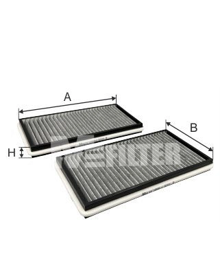 Filtre, air de l'habitacle MFILTER K 9068C-2