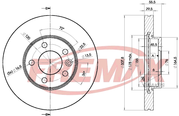Disque de frein FREMAX BD-6153
