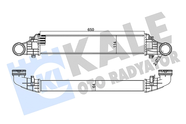 Refroidisseur d'air de suralimentation KALE OTO RADYATÖR 344985