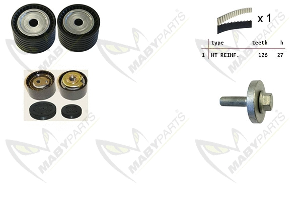 Kit de courroie crantée MABYPARTS OBK010339