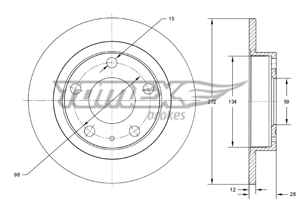 Disque de frein TOMEX Brakes TX 73-65