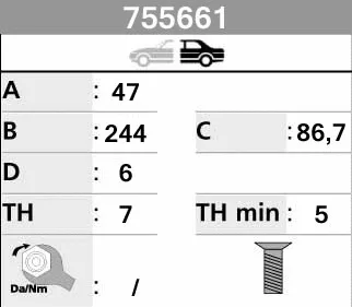 Disque de frein Technika 755661