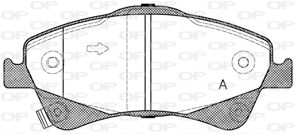 Kit de plaquettes de frein, frein à disque OPEN PARTS BPA1341.12