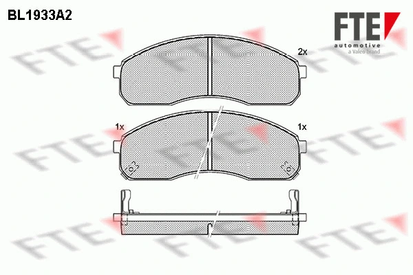 Kit de plaquettes de frein, frein à disque FTE 9010523