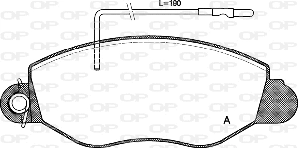 Kit de plaquettes de frein, frein à disque OPEN PARTS BPA0772.22