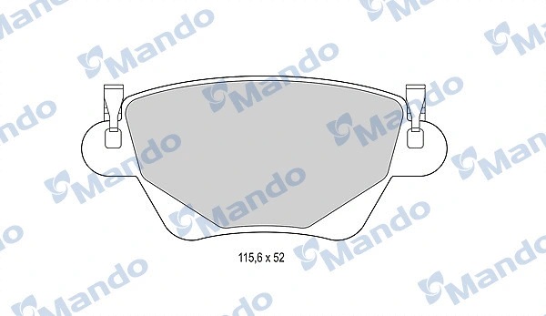 Kit de plaquettes de frein, frein à disque MANDO MBF015152