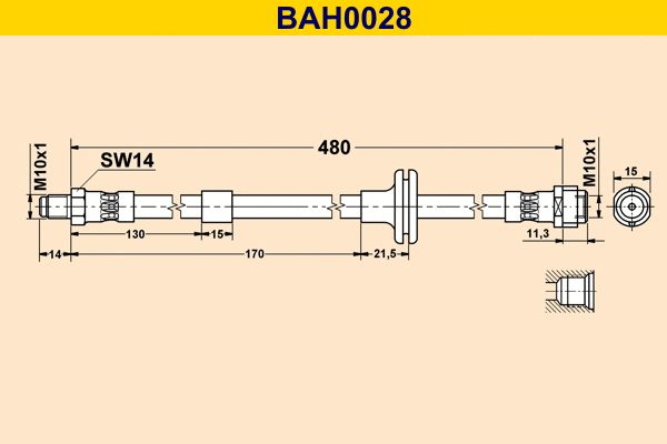 Flexible de frein BARUM BAH0028