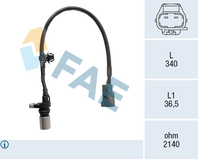 Capteur d'angle, vilebrequin FAE 79534