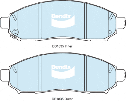 Kit de plaquettes de frein, frein à disque BENDIX-SEA DB1835 ULT