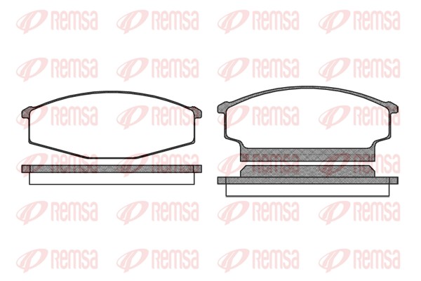 Kit de plaquettes de frein, frein à disque REMSA 0256.00