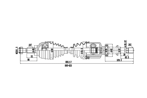 Arbre de transmission DYNAMATRIX DDS250354