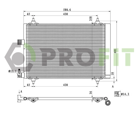 Condenseur, climatisation PROFIT 1770-0081