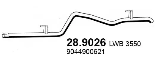 Tuyau d'échappement ASSO 28.9026