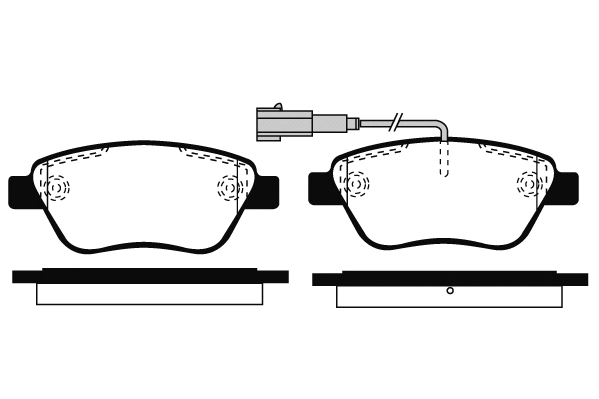 Kit de plaquettes de frein, frein à disque Technika 01343