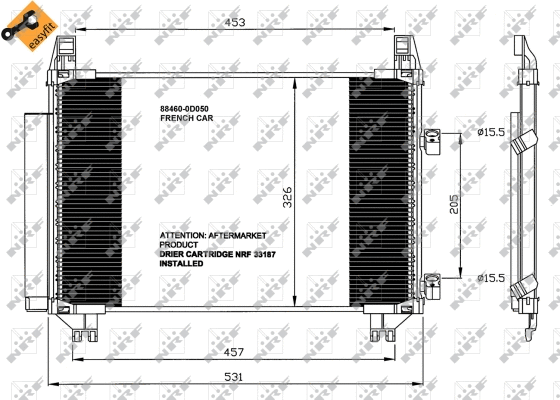 Condenseur, climatisation NRF 35653