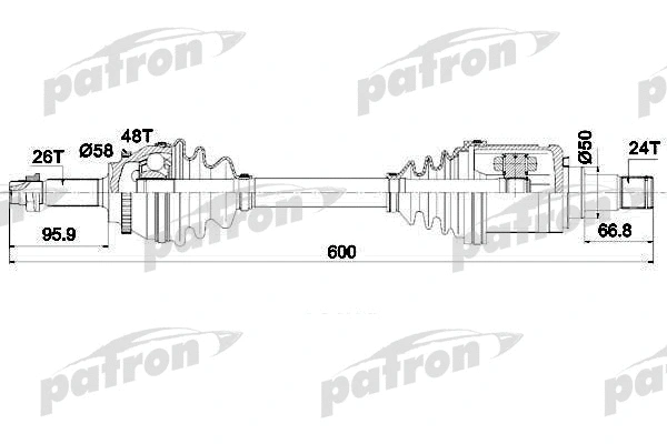 Arbre de transmission PATRON PDS0437
