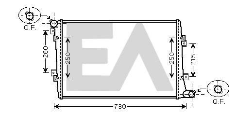Radiateur, refroidissement du moteur EACLIMA 31R77115