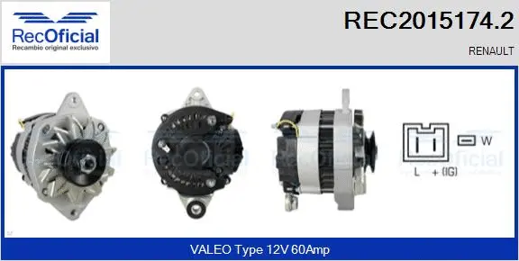 Alternateur RECOFICIAL REC2015174.2