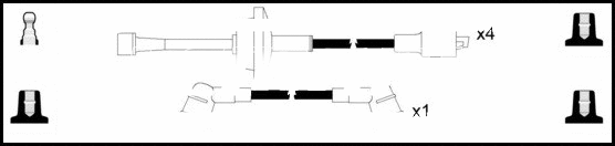 Kit de câbles d'allumage LEMARK HOES1123