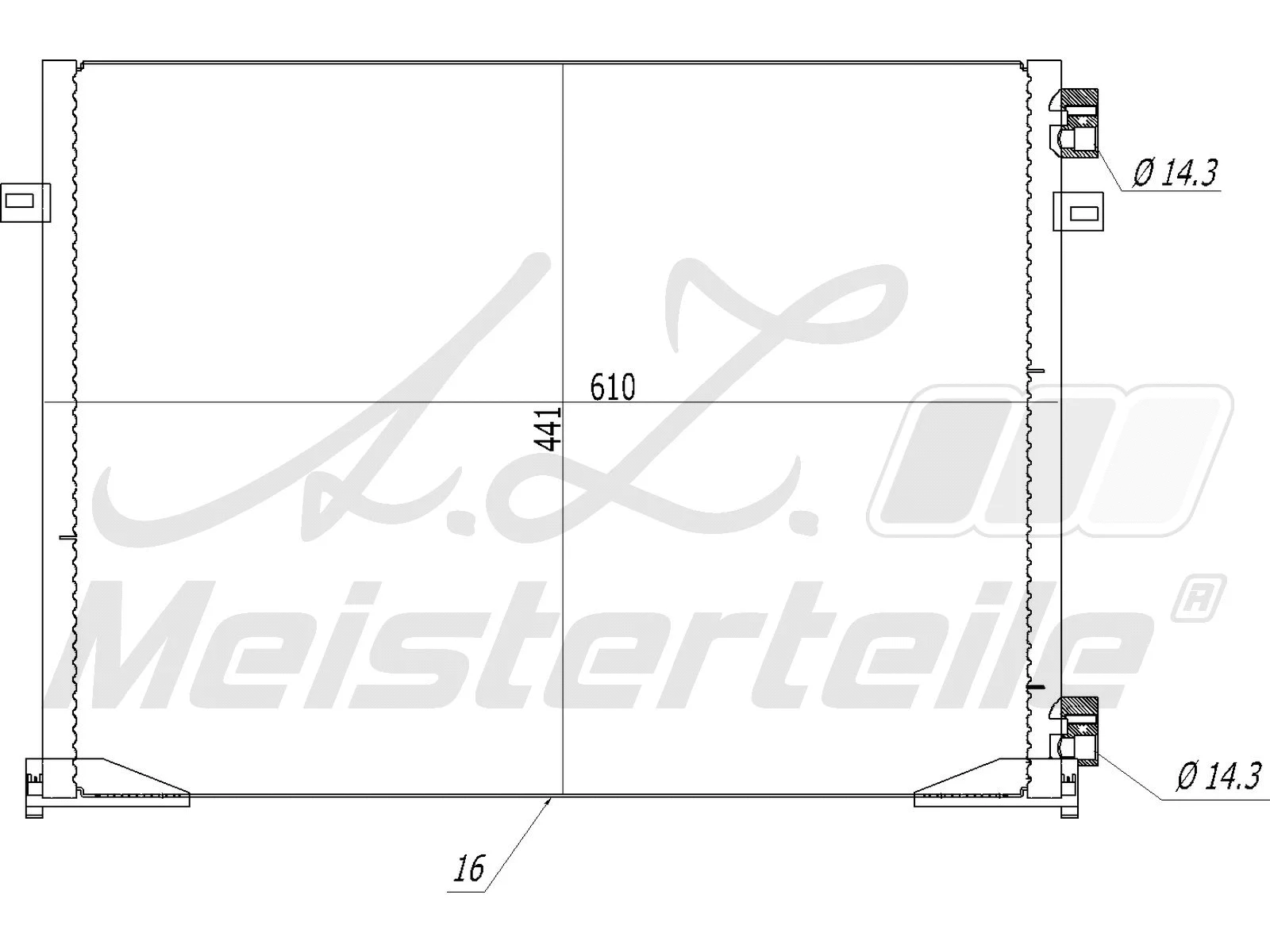 Condenseur, climatisation A.Z. Meisterteile AZMT-45-030-1176