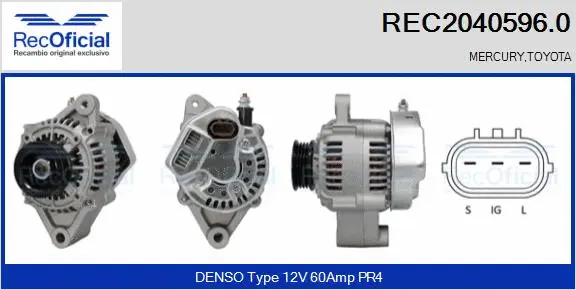 Alternateur RECOFICIAL REC2040596.0