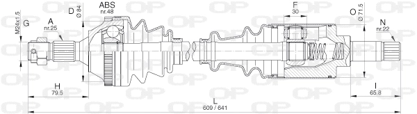 Arbre de transmission OPEN PARTS DRS6265.00