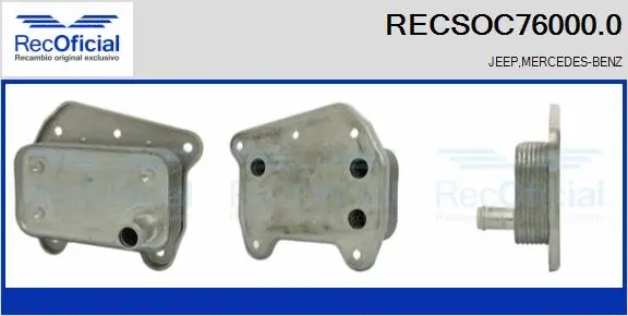Radiateur d'huile RECOFICIAL RECSOC76000.0