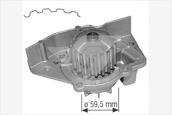 Pompe à eau, refroidissement du moteur HUTCHINSON WP0027V