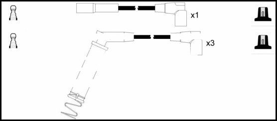 Kit de câbles d'allumage LEMARK HOES345