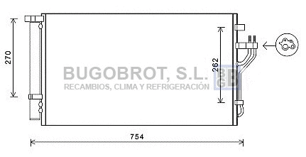 Condenseur, climatisation BUGOBROT 62-HY5279